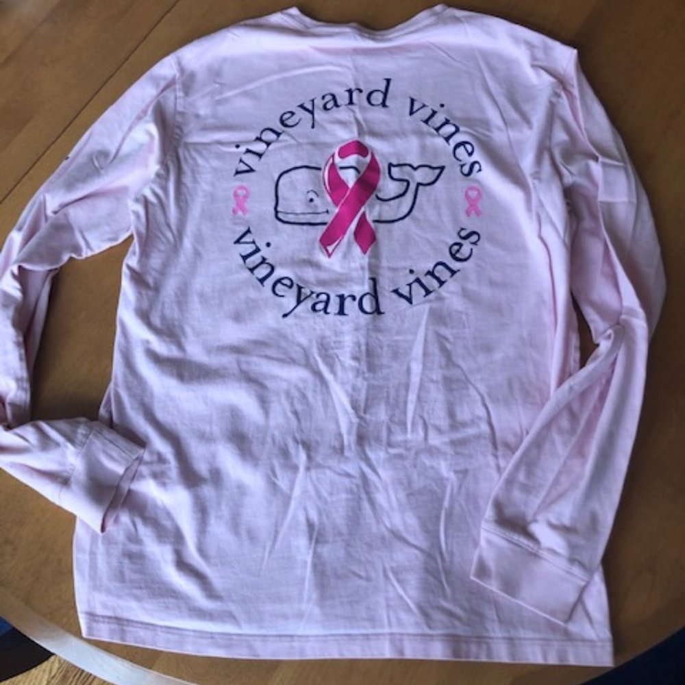 Pink Men's Vineyard Vines Long Sleeve T - Size S